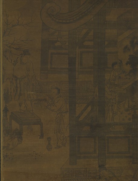 元人畫冬室畫禪　軸