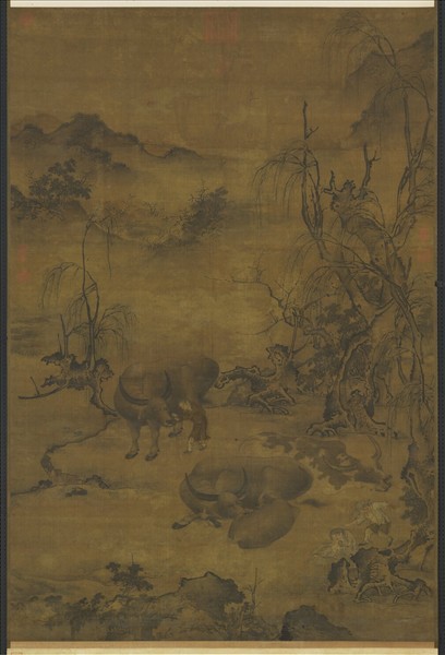 元人牧夢占豐圖　軸