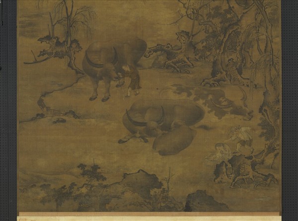 元人牧夢占豐圖　軸