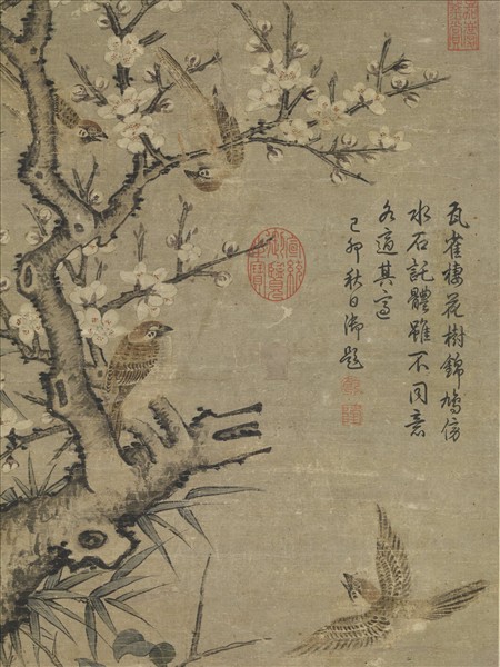 元人鳩雀先春圖　軸