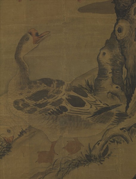 元人杏鵝圖　軸