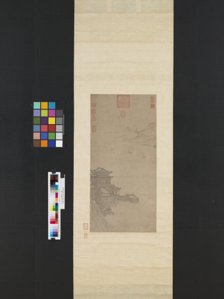 元人江天樓閣　軸