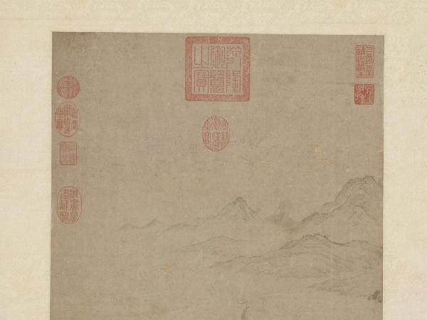 元人江天樓閣　軸