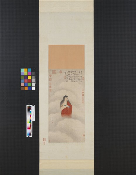 明朱侃畫童貞像　軸