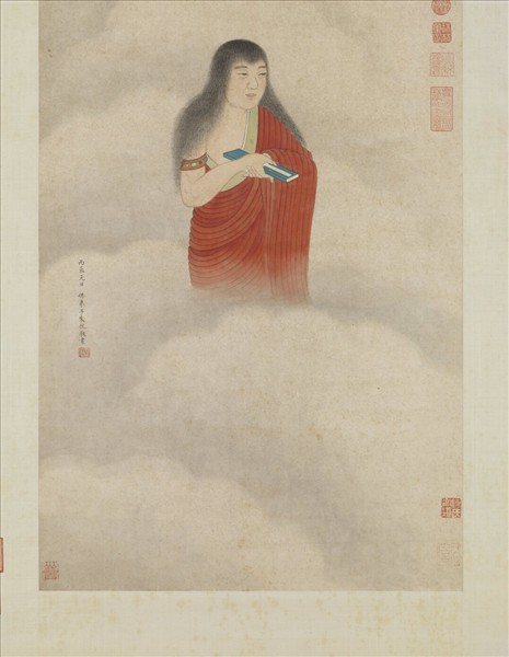 明朱侃畫童貞像　軸