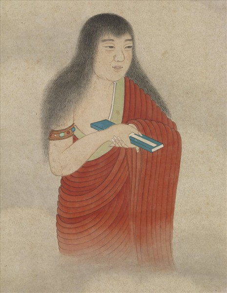 明朱侃畫童貞像　軸