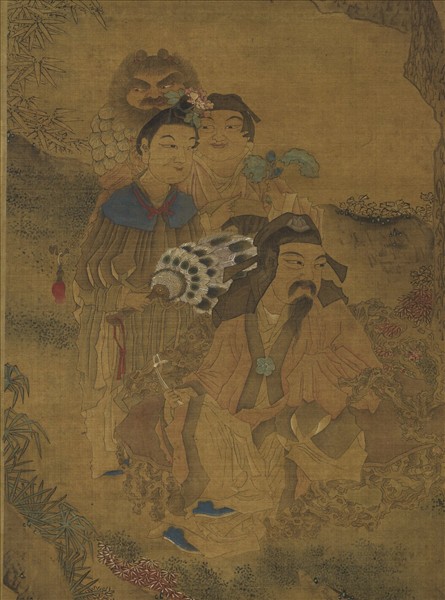 元人畫麻姑獻壽　軸