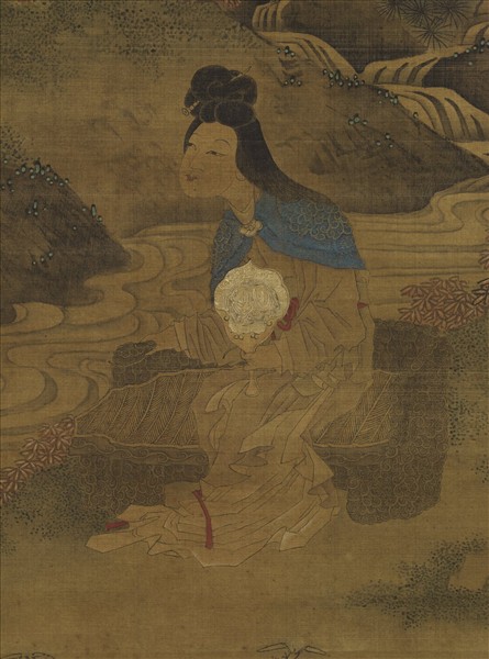 元人畫麻姑獻壽　軸