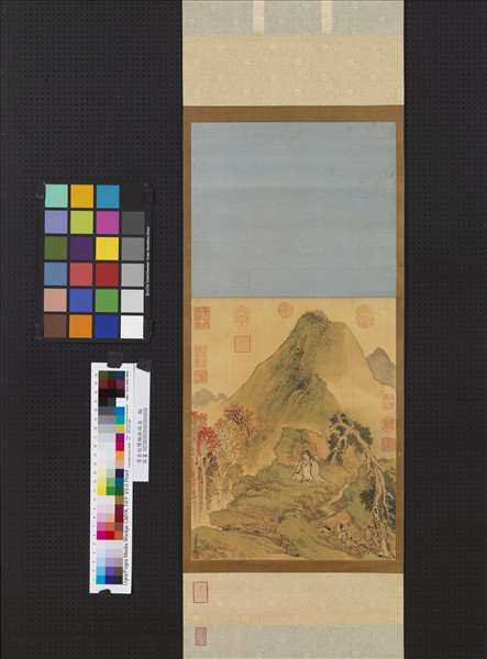 清金廷標楓林晚坐　軸