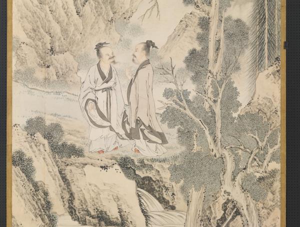 清金廷標濠梁圖　軸