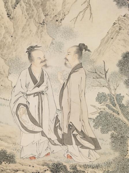 清金廷標濠梁圖　軸