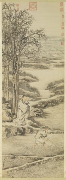 清金廷標高賢遇隱圖　軸