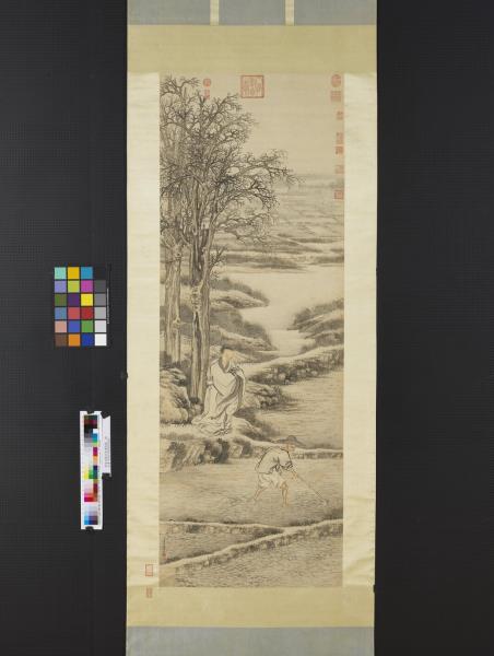 清金廷標高賢遇隱圖　軸