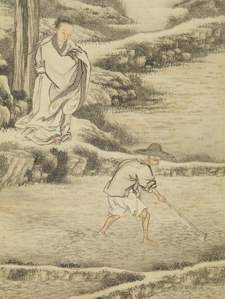 清金廷標高賢遇隱圖　軸