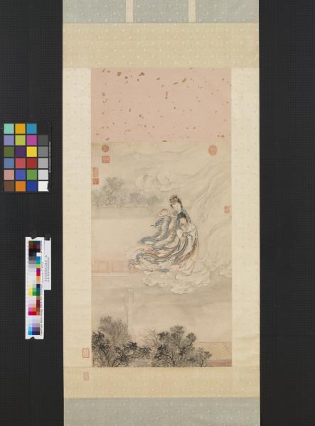 清金廷標畫瑤池獻壽　軸