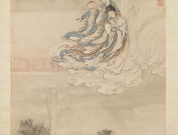 清金廷標畫瑤池獻壽　軸