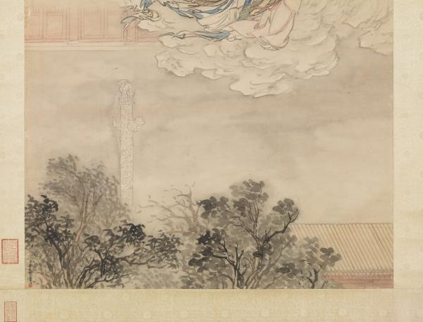 清金廷標畫瑤池獻壽　軸