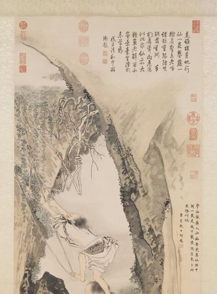 清金廷標採藥圖　軸