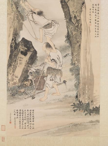 清金廷標採藥圖　軸