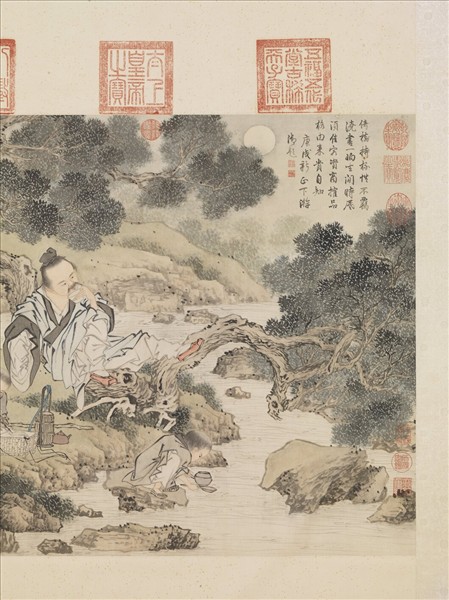 清金廷標品泉圖　軸