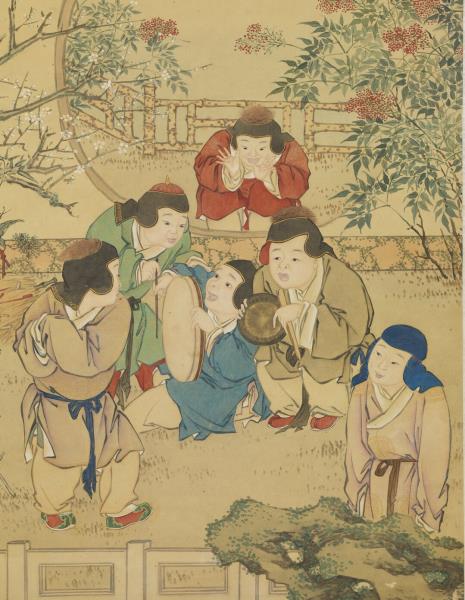 清金廷標歲朝圖　軸