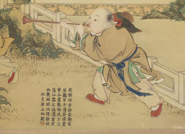 清金廷標歲朝圖　軸