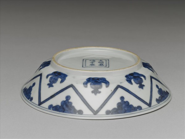 青花如意雲紋碟