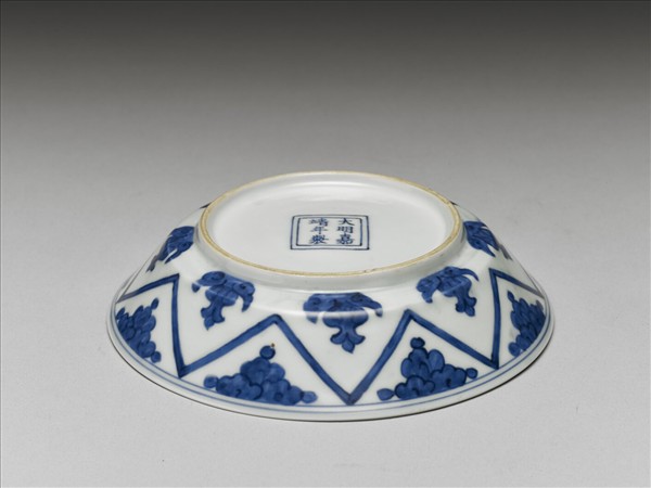 青花如意雲紋碟