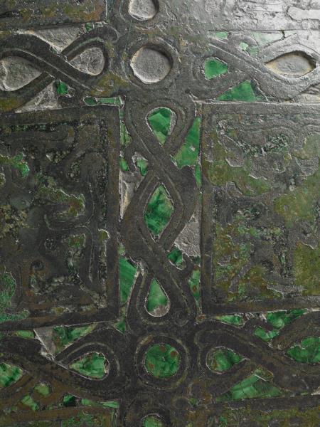 嵌孔雀石綯紋鈁