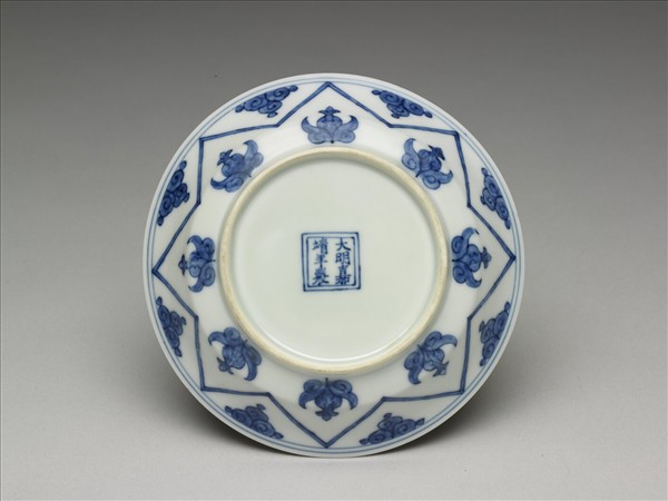 青花如意雲紋碟