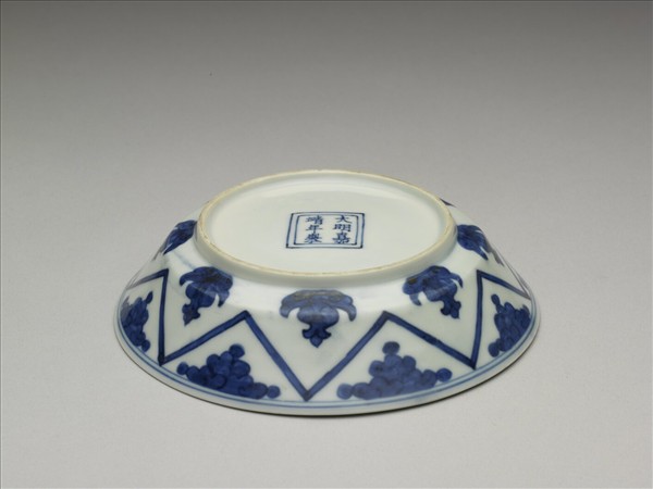 青花如意雲紋碟