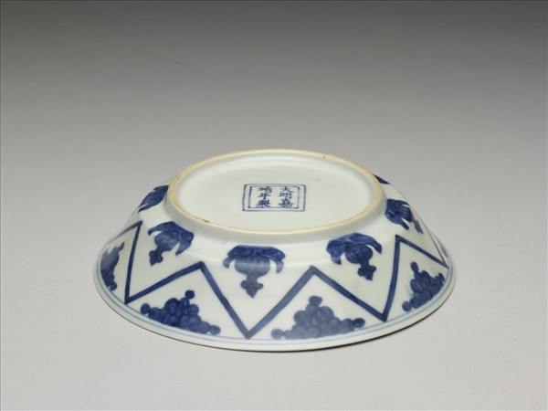 青花如意雲紋碟