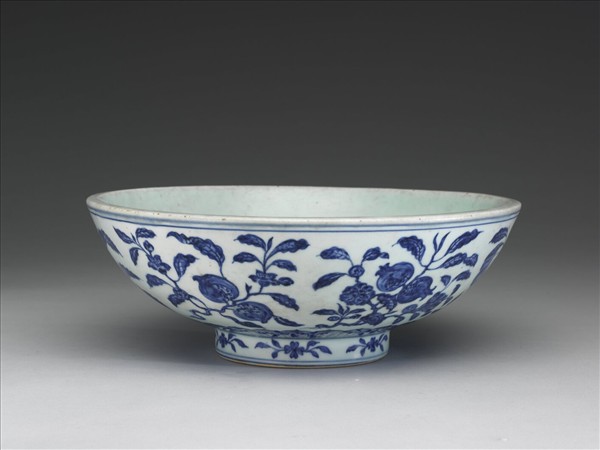 青花花果紋洗