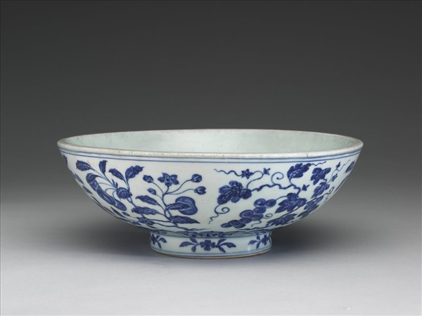 青花花果紋洗