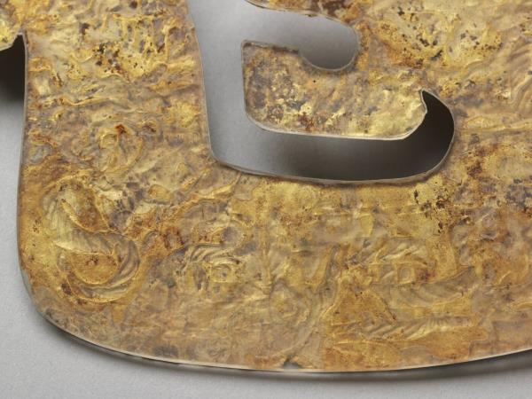 龍鳳形金箔一對