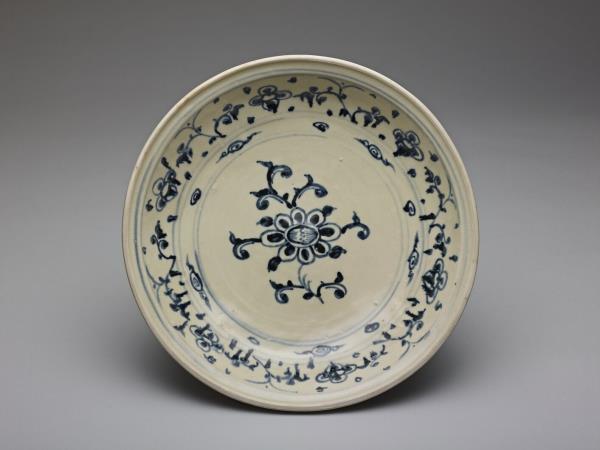 越南 青花花卉盤