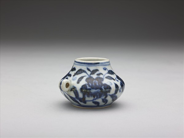 青花花卉紋鳥食罐