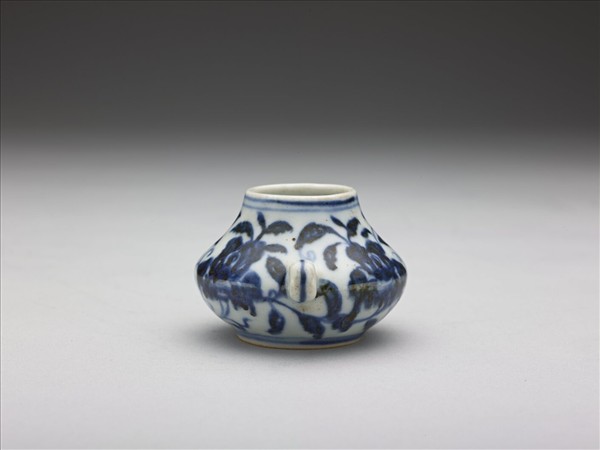 青花花卉紋鳥食罐