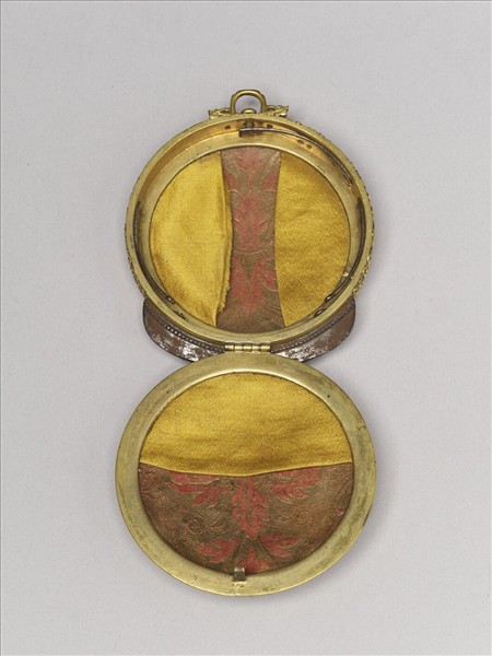 銅胎鍍金畫琺瑯西洋人物圖火鏈盒