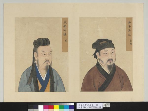 至聖先賢半身像　冊　楊雄