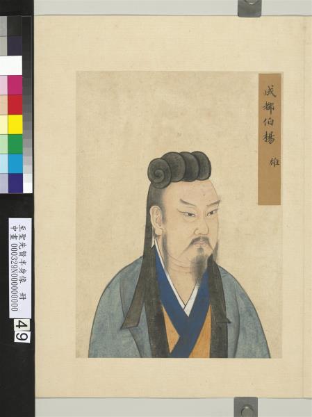 至聖先賢半身像　冊　楊雄