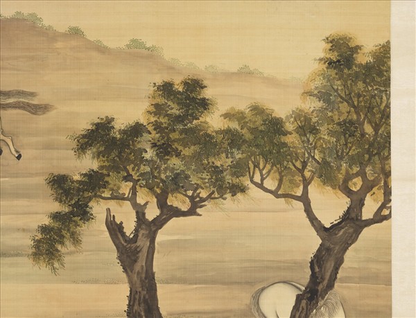 清高其佩八駿圖　軸