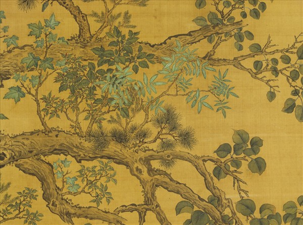 清王幼學畫瑞樹圖　軸