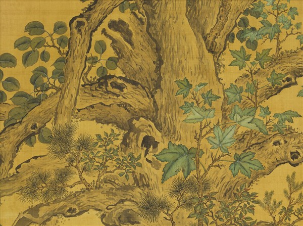 清王幼學畫瑞樹圖　軸