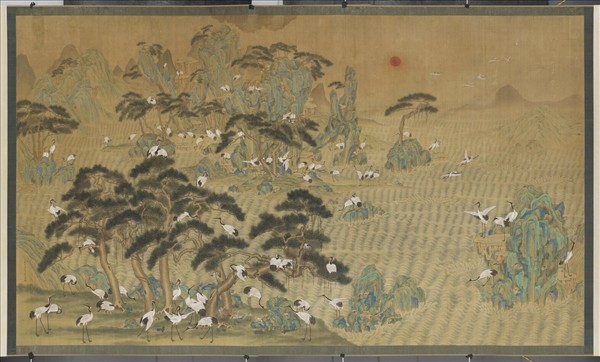 清張愷張維明松鶴圖　軸