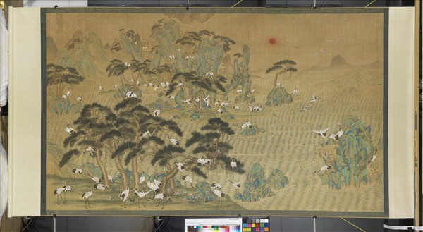 清張愷張維明松鶴圖　軸