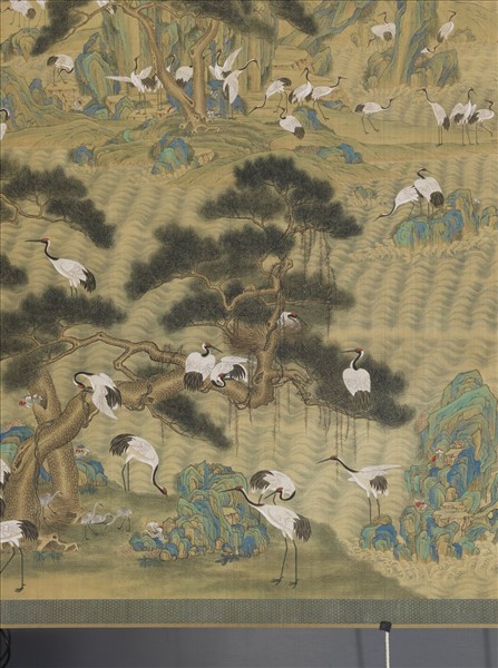 清張愷張維明松鶴圖　軸