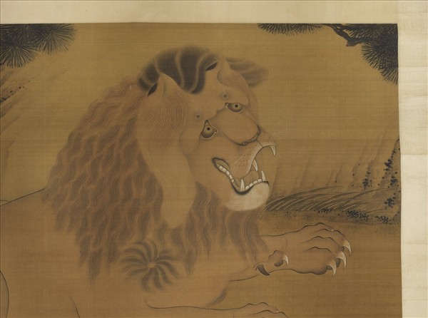 清人狻猊圖　軸