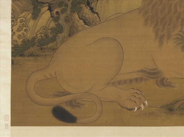 清人狻猊圖　軸