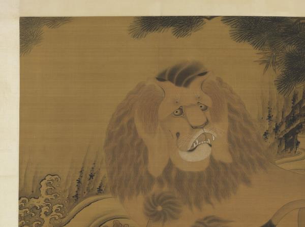 清人狻猊圖　軸